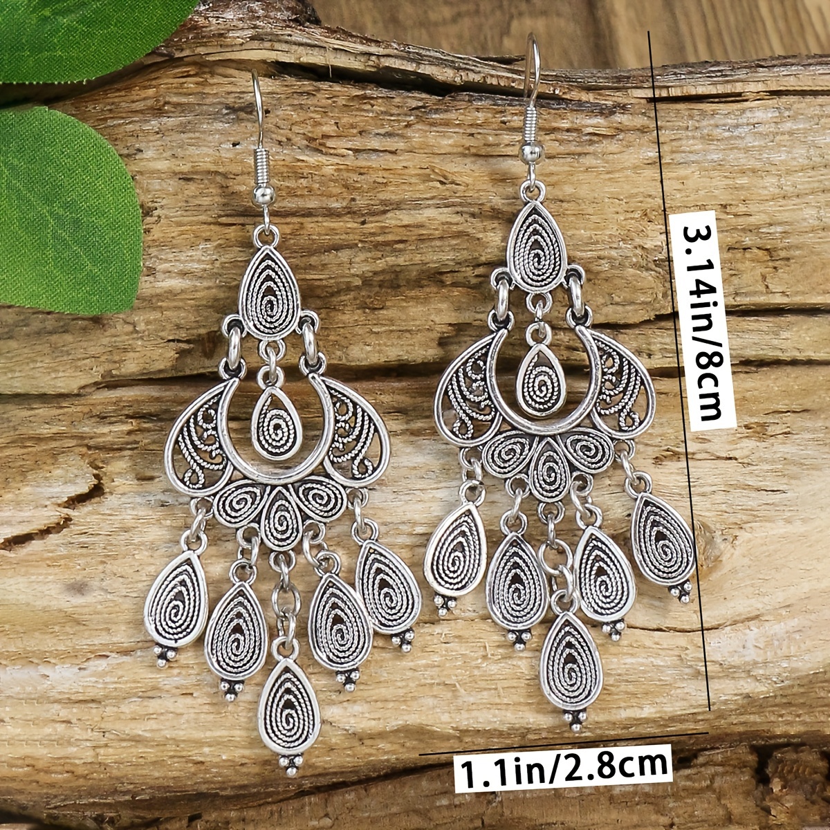 Retro Ethnic Women's Earrings w/ Tassel Pendants